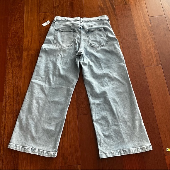 Gap High Rise Stride Jeans Wide Leg Light Wash Women’s Size 16 33R NEW - Picture 3 of 13